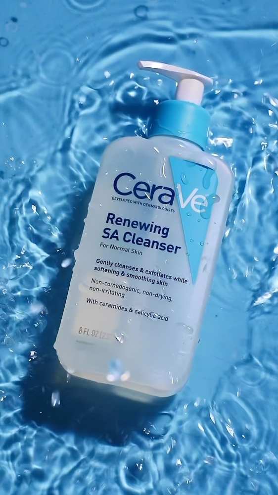 CeraVe Renewing SA Cleanser | Salicylic Acid Face & Body Wash for Smooth Skin