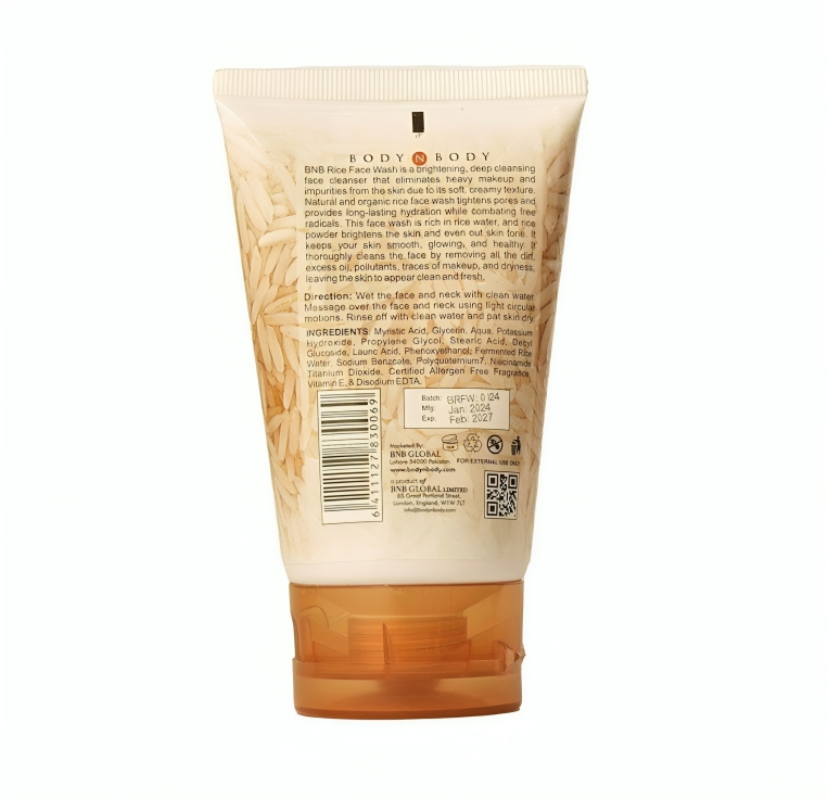 BNB Natural Rice Facewash | Deep Cleanse & Skin Brightening